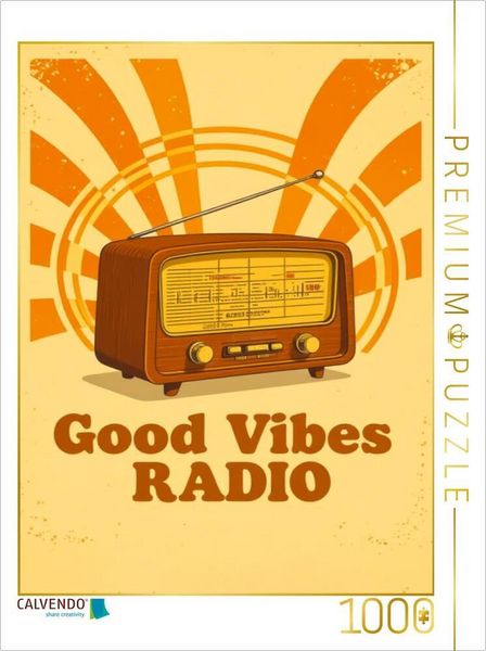 CALVENDO Puzzle Good Vibes Radio Retro-Radio mit echten 70er-Vibes 1000 Teile Lege-Größe 64x48cm Foto-Puzzle für glückliche Stunden
