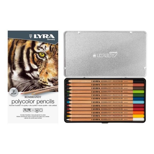 Lyra Buntstifte Rembrandt Polycolor 12 Farben Metalletui