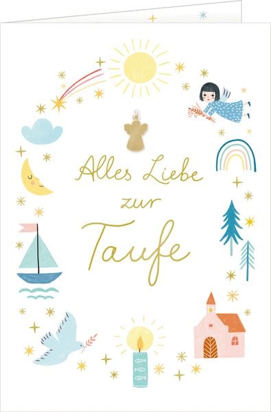 Grußkarte: Alles Liebe zur Taufe
