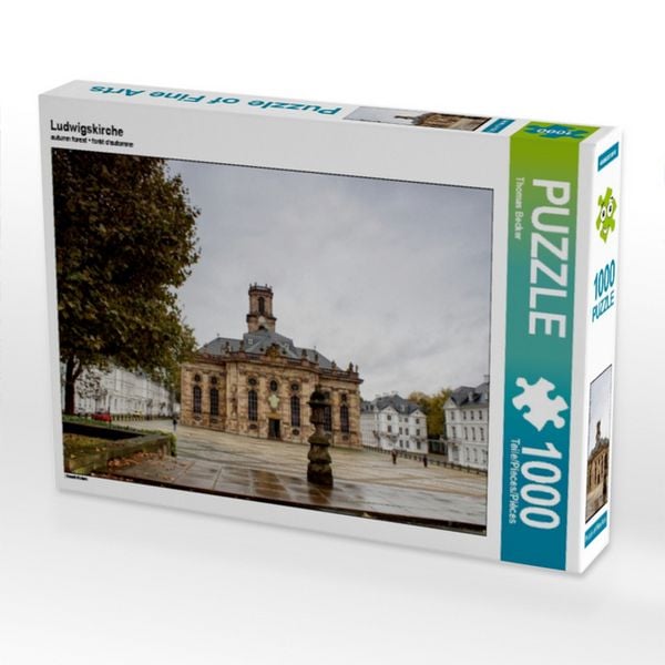 CALVENDO Puzzle Ludwigskirche 1000 Teile Puzzle quer 1000 Teile Lege-Größe 64 × 48 cm Foto-Puzzle für glückliche Stunden