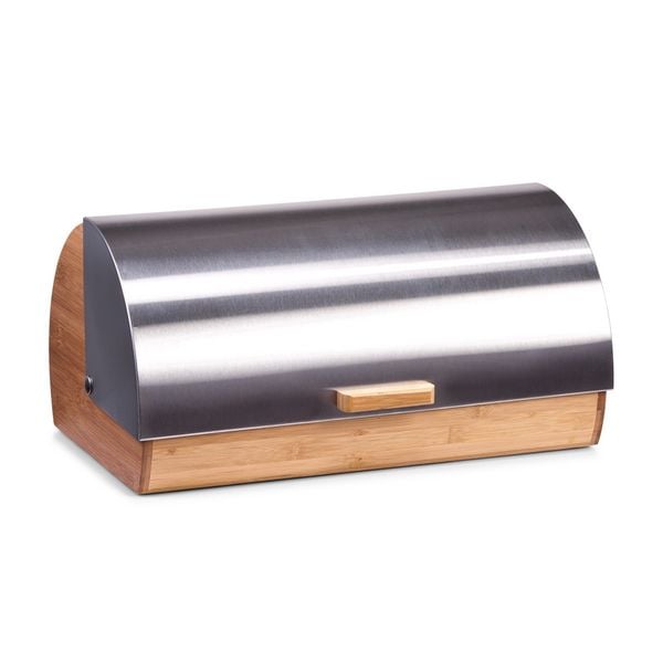 Neuetischkultur Brotkasten Bambus, Edelstahl