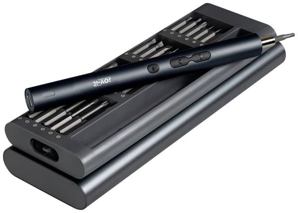 Joy-it WE-0002 Werkzeugset Schraubendreher, Akku-Multi-Tool magnetisch, im Koffer 62teilig
