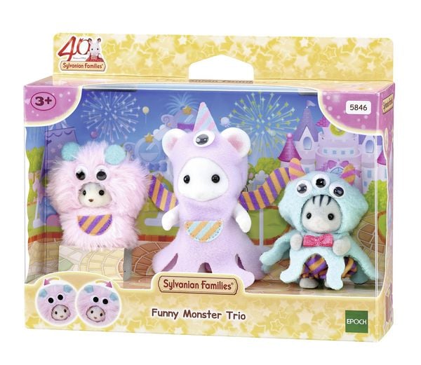 Sylvanian Families 5846 - 40. Jubiläum: Funny Monster Trio, Lustiges Monster Trio, Figurenset