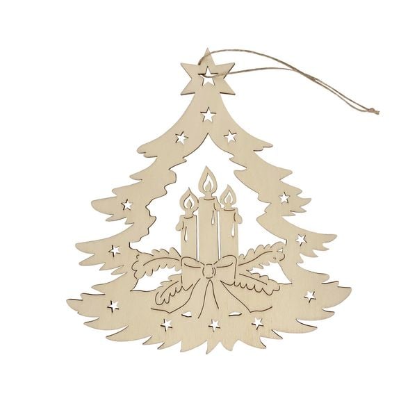 HTI-Living Weihnachtsdeko zum hängen Adventskerze Natur Weihnachtsdeko zum hängen Adventskerze Natur