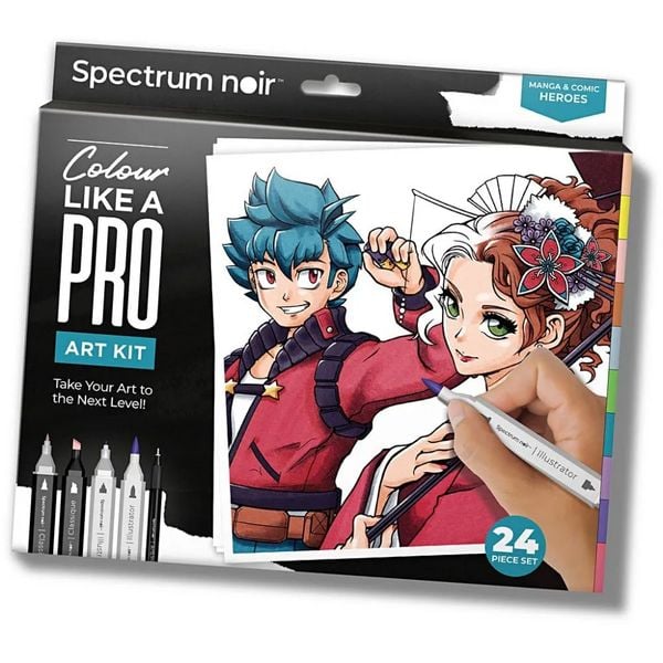 Spektrum Noir/Fan Art DIY Sets Zeichnen Kreativ Set Illustration, sortierte Farben, Manga- und Comic-Helden, 1 Packung