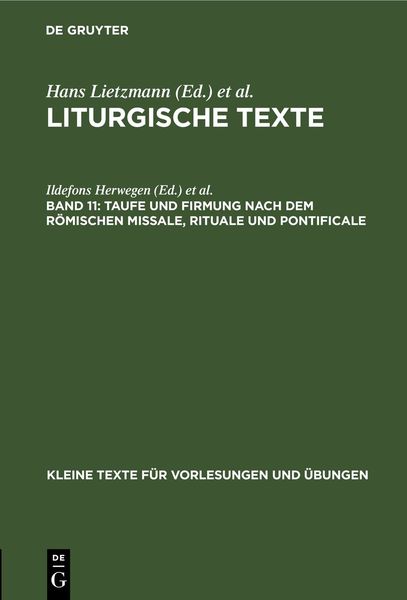 Taufe und Firmung nach dem römischen Missale, Rituale und Pontificale
