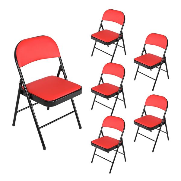 HTI-Living Klappstuhl Wedigo PVC Rot 6er Set Klappstuhl Wedigo PVC Rot 6er Set