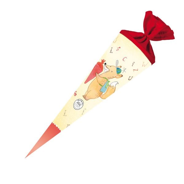 Nestler Schultüte Mr. & Mrs. Panda Schulfuchs rund mit Filzverschluss 70cm