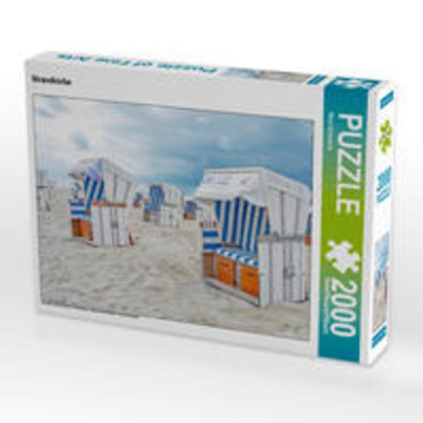 CALVENDO Puzzle Strandkörbe 2000 Teile Puzzle quer 2000 Teile Lege-Größe 90 × 67 cm Foto-Puzzle für glückliche Stunden