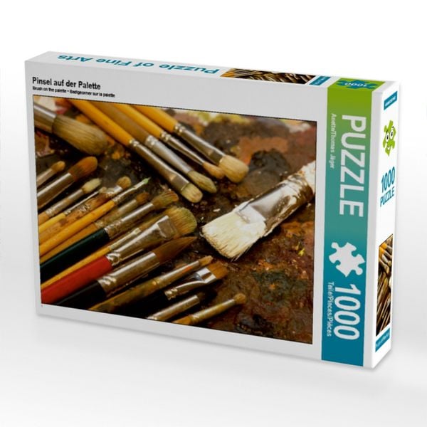 CALVENDO Puzzle Pinsel auf der Palette 1000 Teile Puzzle quer 1000 Teile Lege-Größe 64 × 48 cm Foto-Puzzle für glückliche Stunden