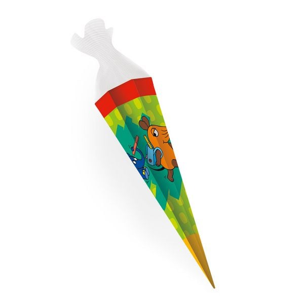 Schultüte 'Die Maus' 85 cm mit Tüll