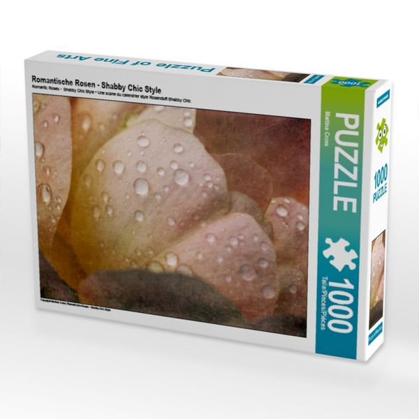 CALVENDO Puzzle Romantische Rosen - Shabby Chic Style 1000 Teile Lege-Größe 64x48cm Foto-Puzzle für glückliche Stunden