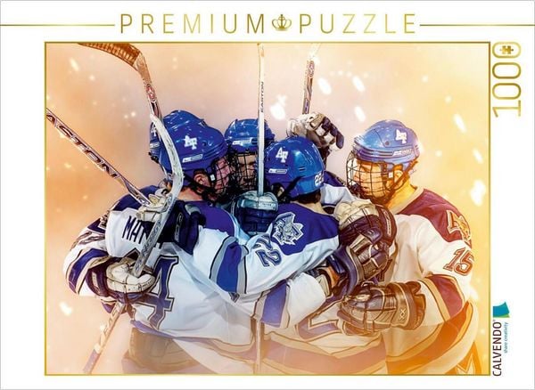 CALVENDO Puzzle Ein Motiv aus dem Kalender Eishockey - Fight 1000 Teile Puzzle quer 1000 Teile Lege-Größe 64 × 48 cm Foto-Puzzle für glückliche Stunden