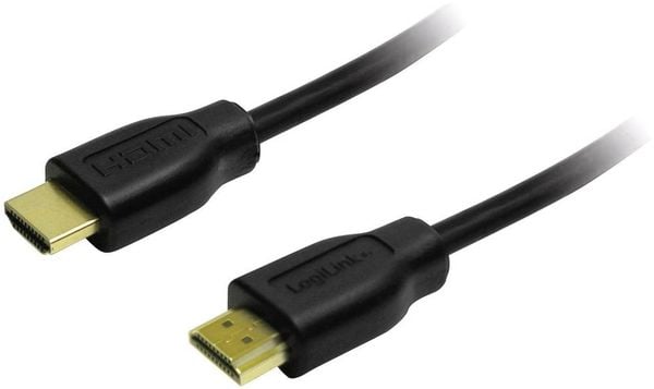 LogiLink HDMI Anschlusskabel HDMI-A Stecker, HDMI-A Stecker 3.00 m Schwarz CH0038 4K UHD HDMI-Kabel