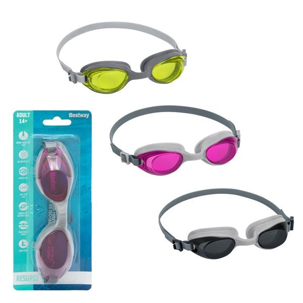 Bestway Schwimmbrille gelb magenta schwarz 3fach sortiert