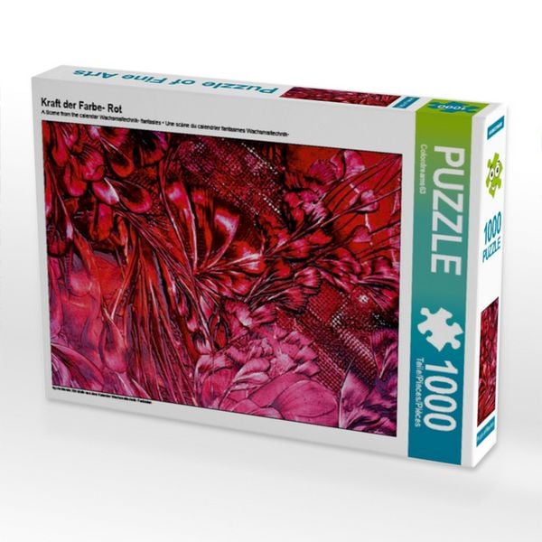CALVENDO Puzzle Kraft der Farbe- Rot 1000 Teile Puzzle hoch 1000 Teile Lege-Größe 64 × 48 cm Foto-Puzzle für glückliche Stunden