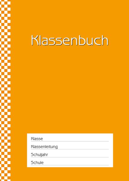 Klassenbuch 'Standard', Umschlagfarbe: orange