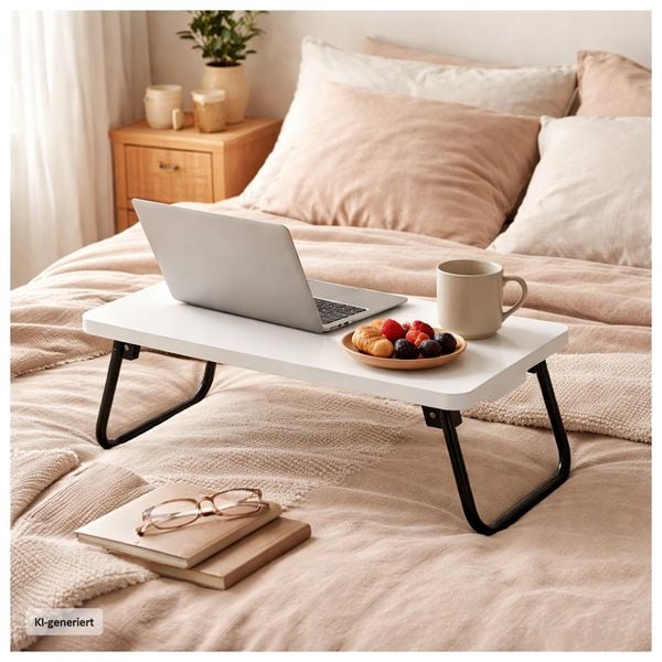HTI-Living Laptoptisch Frühstückstablett fürs Bett Weiß Laptoptisch Frühstückstablett fürs Bett Weiß