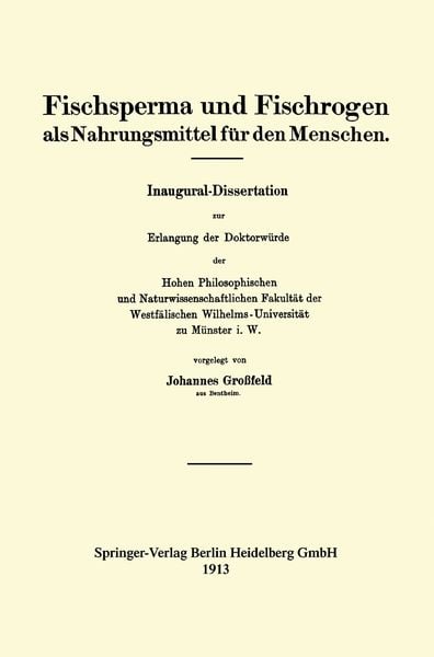 Fischsperma und Fischrogen als Nahrungsmittel für den Menschen