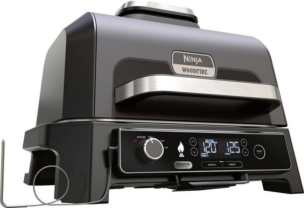 Ninja Woodfire Pro XL Elektro Elektro-Grill Schwarz, Edelstahl