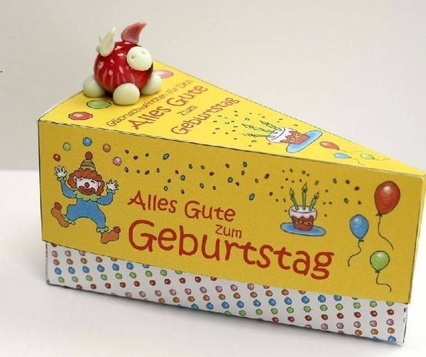 Tortenstück 'Kindergeburtstag'