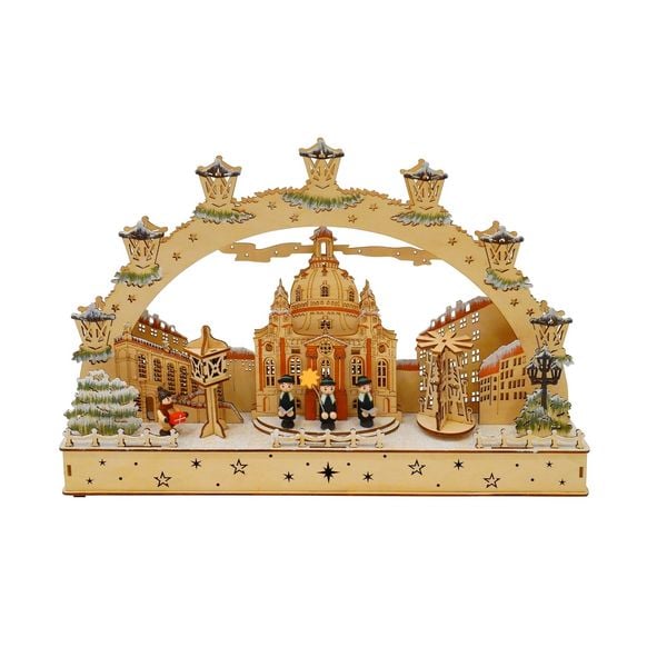 HTI-Living LED Schwibbogen Kirche mit Sternensinger