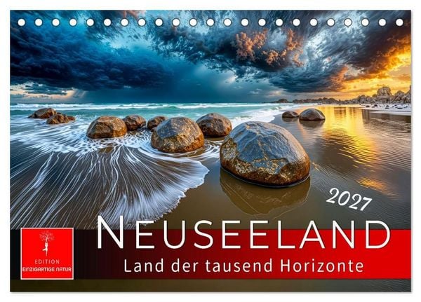 Neuseeland - Land der tausend Horizonte (Tischkalender 2027 DIN A5 quer), CALVENDO Monatskalender