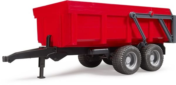 Bruder 02211 Wannenkippanhänger mit Automatikrückwand (rot)