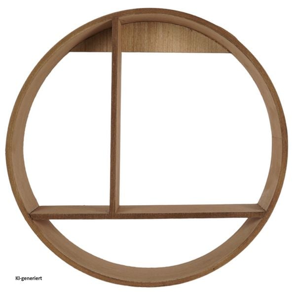 HTI-Living Wandregal Ø 37 cm Holz Hellbraun Wandregal Ø 37 cm Holz Hellbraun