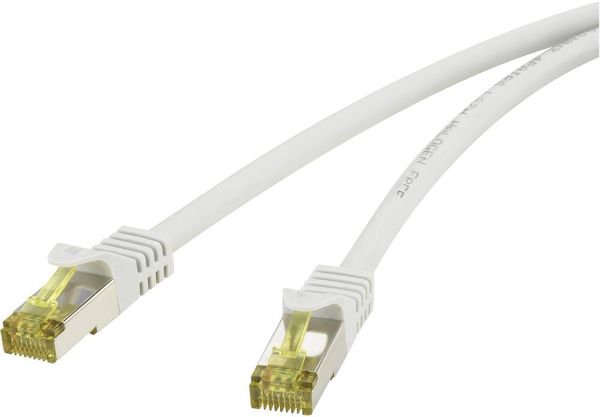 Renkforce RF-4149873 RJ45 Netzwerkkabel, Patchkabel CAT 6a S/FTP 10.00 m Grau mit Rastnasenschutz, Flammwidrig 1 St.