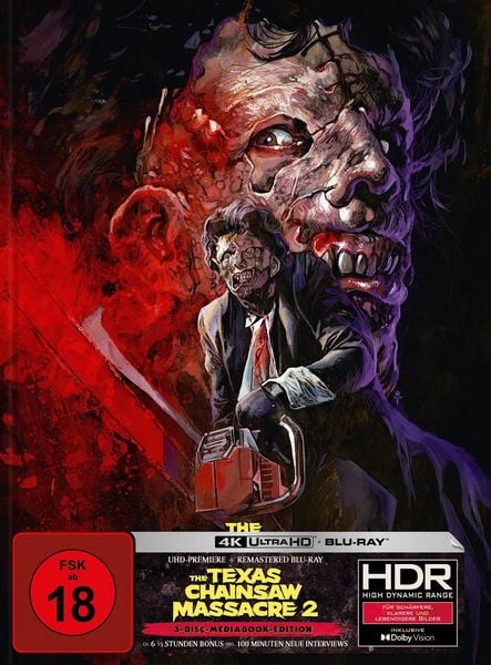 The Texas Chainsaw Massacre 2 - Mediabook - Cover A (4K Ultra HD+Blu-ray+Bonus-Blu-ray)