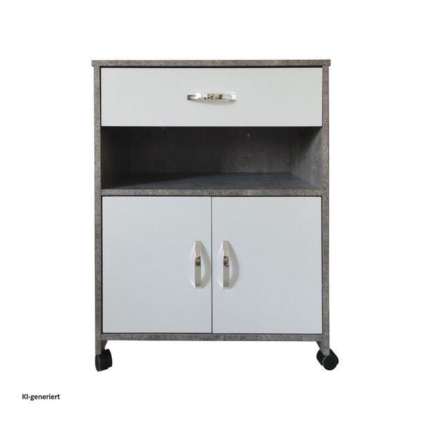 HTI-Living Küchenschrank Beton/Weiß Blanca Küchenschrank Beton/Weiß Blanca