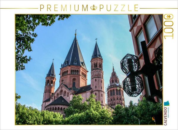 CALVENDO Puzzle Versteckter Blick auf den Mainzer Dom 1000 Teile Lege-Größe 64x48cm Foto-Puzzle für glückliche Stunden