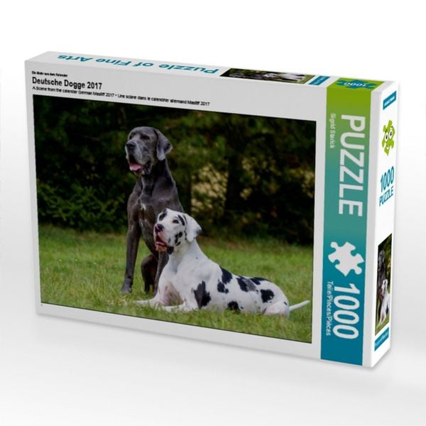 CALVENDO Puzzle Ein Motiv aus dem Kalender Deutsche Dogge 2017 1000 Teile Lege-Größe 64x48cm Foto-Puzzle für glückliche Stunden
