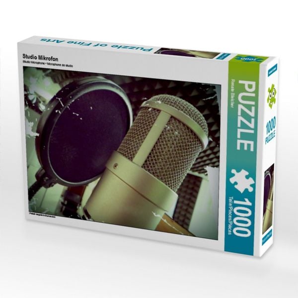 CALVENDO Puzzle Studio Mikrofon 1000 Teile Lege-Größe 64x48cm Foto-Puzzle für glückliche Stunden