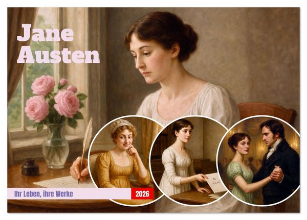 Jane Austen (Tischkalender 2026 DIN A5 quer), CALVENDO Monatskalender
