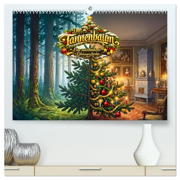 Der Tannenbaum - Eine märchenhafte Lebensgeschichte (hochwertiger Premium Wandkalender 2027 DIN A2 quer), Kunstdruck in Hochglanz