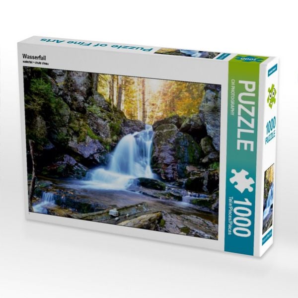 CALVENDO Puzzle Wasserfall 1000 Teile Puzzle quer 1000 Teile Lege-Größe 64 × 48 cm Foto-Puzzle für glückliche Stunden