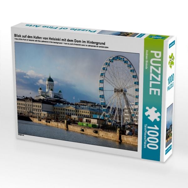 Blick auf den Hafen von Helsinki mit dem Dom im Hintergrund (Puzzle)