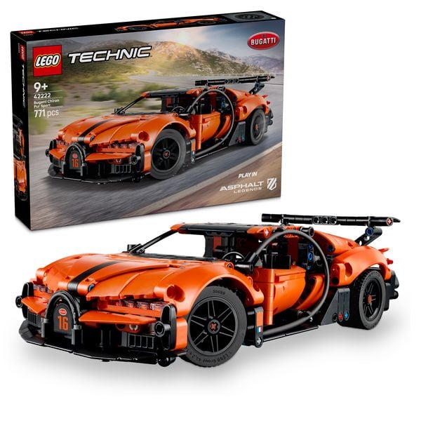 LEGO Technic 42222 Bugatti Chiron Pur Sport Hypercar, Rennauto Spielzeug