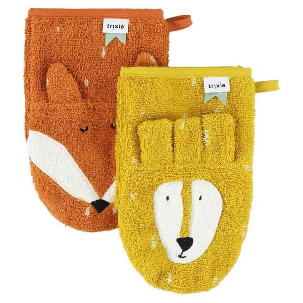Waschhandschuh 2-pack - Mr. Lion - Mr. Fox