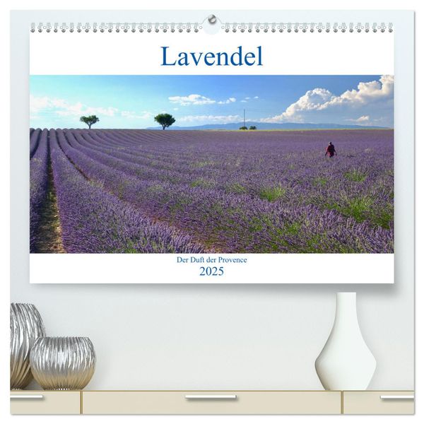 Lavendel. Der Duft der Provence (hochwertiger Premium Wandkalender 2025 DIN A2 quer), Kunstdruck in Hochglanz