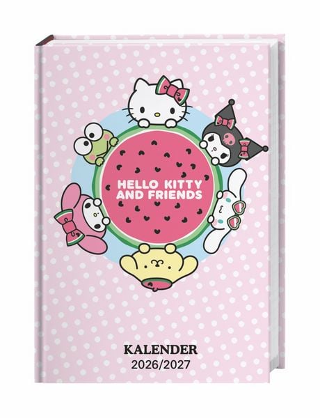 Hello Kitty 17-Monats-Kalenderbuch A5 2027 - 17 Monate. Von August 2026 bis Dezember 2027