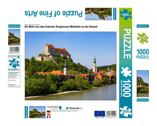 CALVENDO Puzzle Ein Motiv aus dem Kalender Burghausen Mittelalter an der Salzach 1000 Teile Lege-Größe 64x48cm Foto-Puzzle für glückliche Stunden
