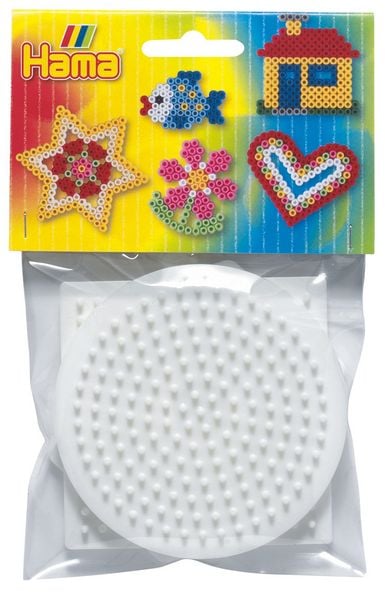 Hama® Bügelperlen Beutel mit 3 kleinen Stiftplatten Quadrat, Kreis, Sechseck.