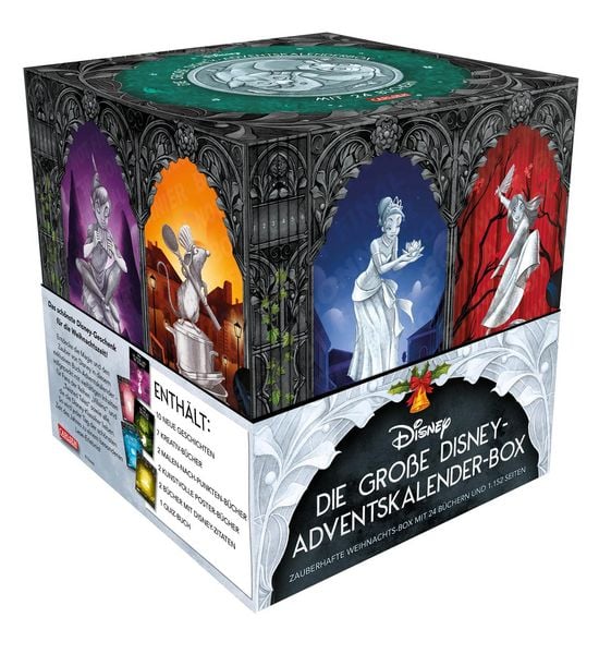 Disney: Die große Disney-Adventskalender-Box – Zauberhafte Weihnachts-Box mit 24 Büchern und 1.152 Seiten für Young Adults