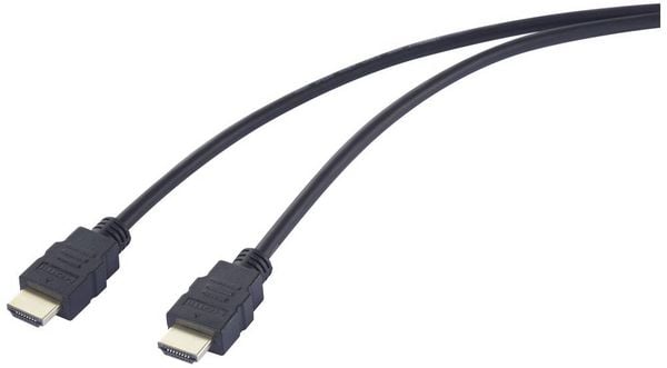 SpeaKa Professional HDMI Anschlusskabel HDMI-A Stecker, HDMI-A Stecker 1.00 m Schwarz SP-12816072 4K UHD HDMI-Kabel