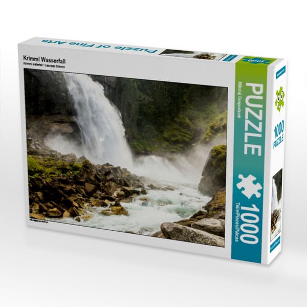 CALVENDO Puzzle Krimml Wasserfall 1000 Teile Puzzle quer 1000 Teile Lege-Größe 64 × 48 cm Foto-Puzzle für glückliche Stunden