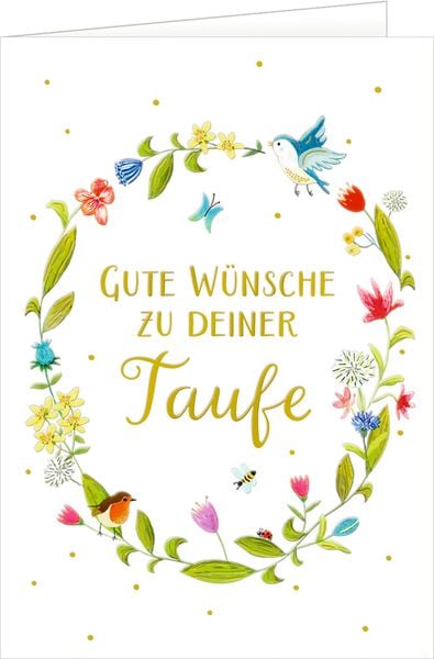 Grußkarten - Glückwünsche zur Taufe (4x6 Ex.)