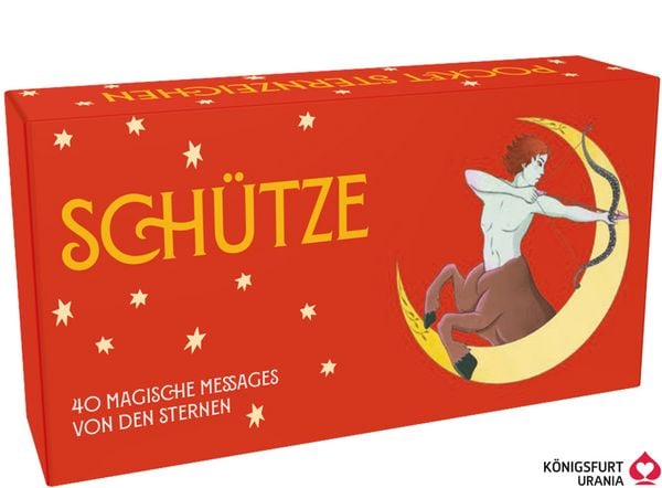 Sternzeichen Schütze 40 Karten in Magnetschachtel - - 40 Karten in Magnetschachtel mit Metallicfolie - Magische Messages von den Sternen